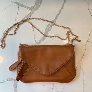 Crossbody / Clutch Bag - Brown/Gold - OS